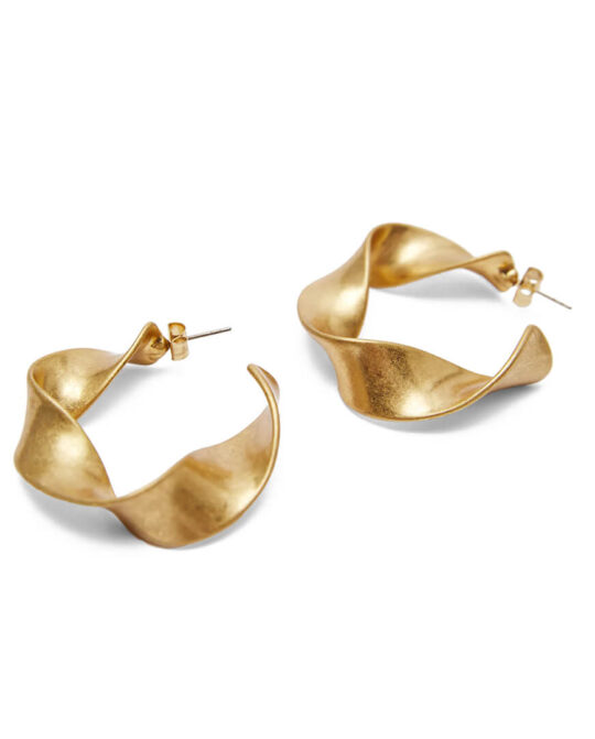 Twisted hoop earrings